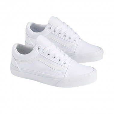 VANS OLD SKOOL K SHOES TRUE WHITE
