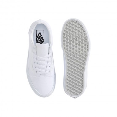 VANS OLD SKOOL K SHOES TRUE WHITE