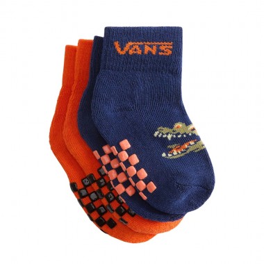 VANS CLASSIC INF CREW SOCKS 2PACK CHECKERBOARD DEEP INDIGO