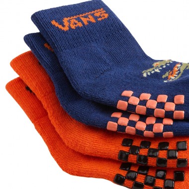 VANS CLASSIC INF CREW SOCKS 2PACK CHECKERBOARD DEEP INDIGO