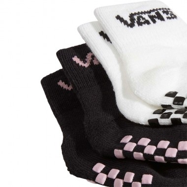 VANS CLASSIC INF CREW SOCKS 2PACK CHECKERBOARD MISTY MAUVE
