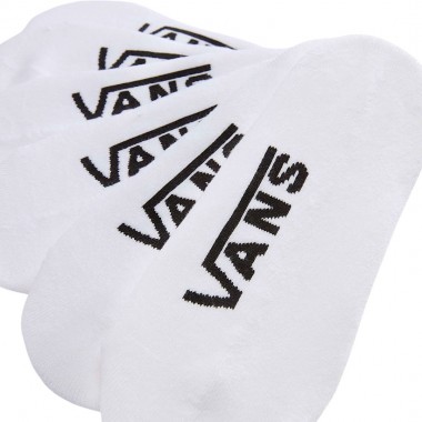 VANS CLASSIC NO SHOW ROX SOCKS 3PACK WHITE