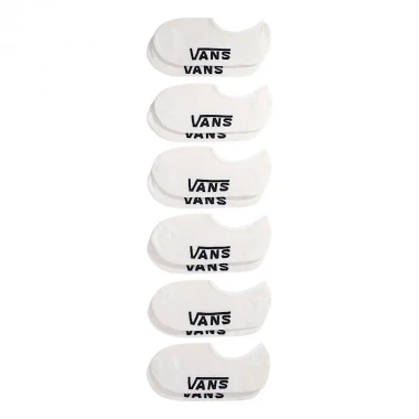 VANS CLASSIC NO SHOW SOCKS 6PACK WHITE