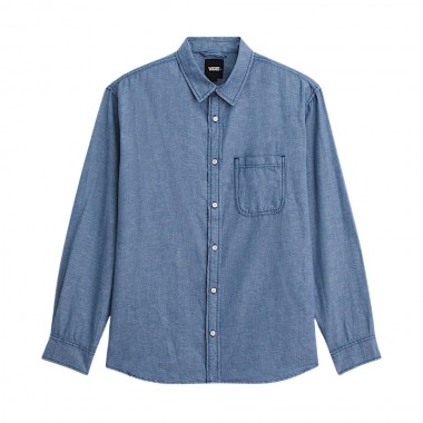 VANS LAWSON SOLID OXFORD LS SHIRT TRUE NAVY