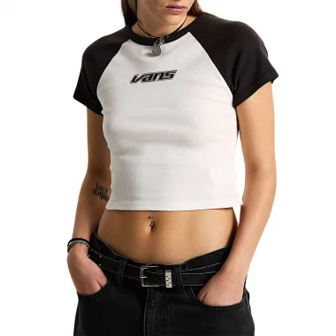 VANS CLARE W BABY TEE TRUE WHITE/BLAC