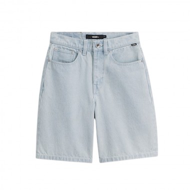 VANS CHECK-5 BAGGY K DENIM SHORTS BLUE ICE