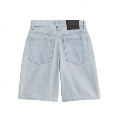 VANS CHECK-5 BAGGY K DENIM SHORTS BLUE ICE