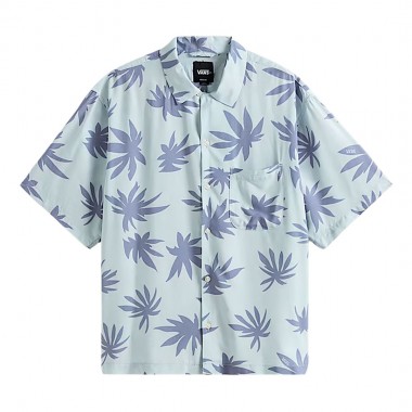 VANS VAN DOREN PRINTED CAMP SHIRT DAWN MIST