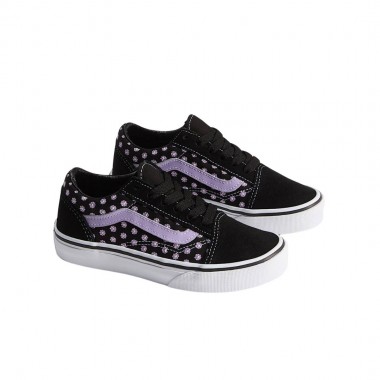 VANS OLD SKOOL FLORAL EMBROIDERY K SHOES PURPLE
