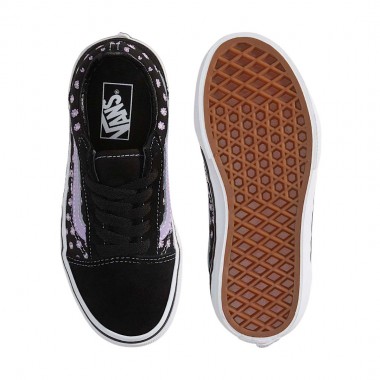 VANS OLD SKOOL FLORAL EMBROIDERY K SHOES PURPLE