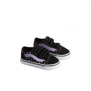 VANS OLD SKOOL V FLORAL EMBROIDERY TOD SHOES PURPLE