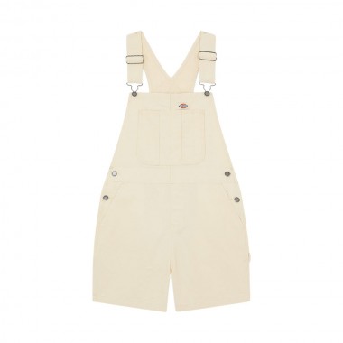 DICKIES LIGHTWEIGHT CANVAS W BIB SHORTS WOOD ASH