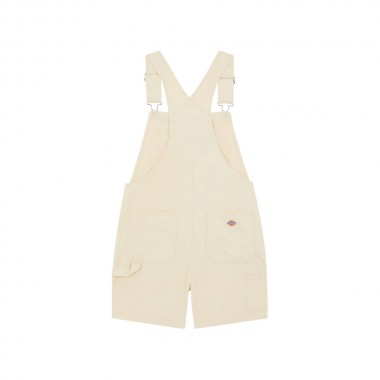 DICKIES LIGHTWEIGHT CANVAS W BIB SHORTS WOOD ASH