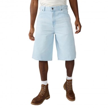 DICKIES 958 13 INCH LOOSE DENIM SHORTS FOG BLUE