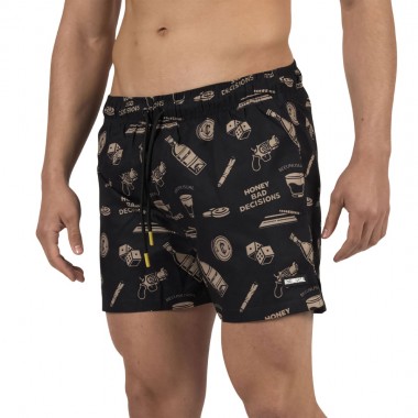 BEE UNUSUAL BAD DECISIONS SWIM SHORTS MULTICOLOR