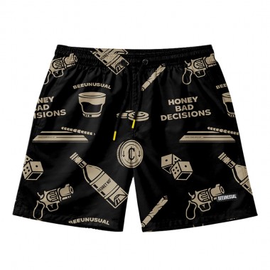 BEE UNUSUAL BAD DECISIONS SWIM SHORTS MULTICOLOR