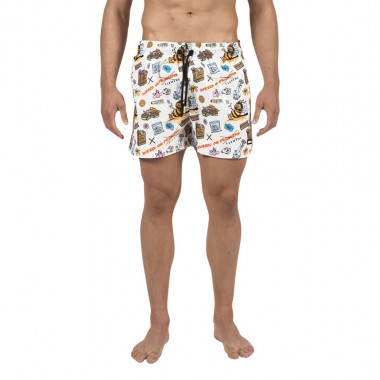 BEE UNUSUAL BUZZED ON FLOWERS SWIM SHORTS MULTICOLOR