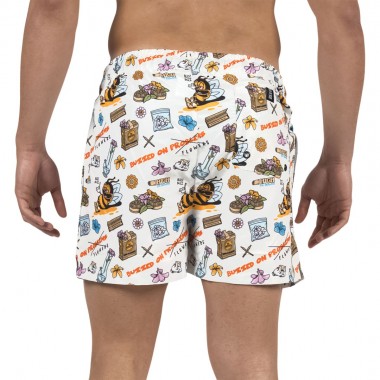 BEE UNUSUAL BUZZED ON FLOWERS SWIM SHORTS MULTICOLOR