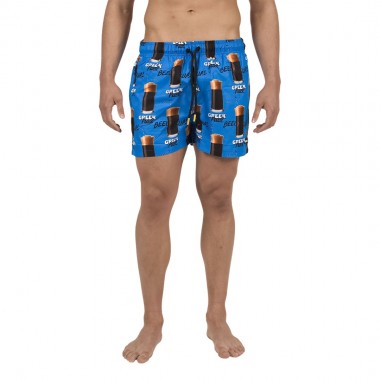 BEE UNUSUAL GREEK FUEL SWIM SHORTS SUPER SONIC BLUE