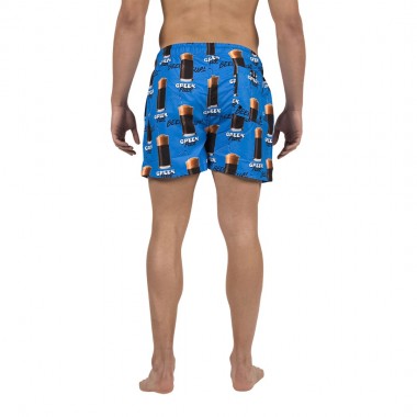 BEE UNUSUAL GREEK FUEL SWIM SHORTS SUPER SONIC BLUE