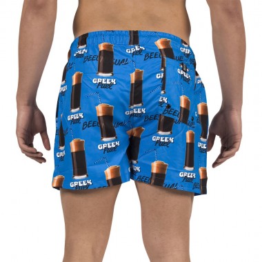 BEE UNUSUAL GREEK FUEL SWIM SHORTS SUPER SONIC BLUE