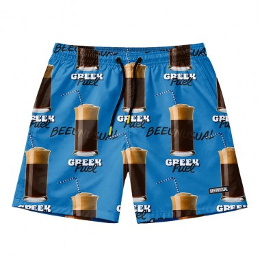 BEE UNUSUAL GREEK FUEL SWIM SHORTS SUPER SONIC BLUE