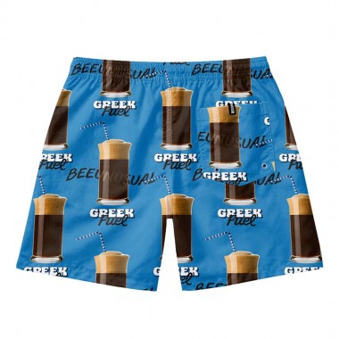 BEE UNUSUAL GREEK FUEL SWIM SHORTS SUPER SONIC BLUE