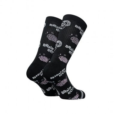 BEE UNUSUAL BRAIN ROT SOCKS BLACK