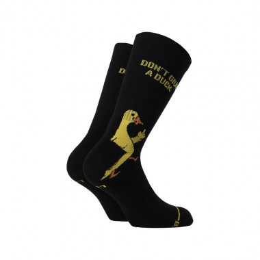 BEE UNUSUAL DONT GIVE A DUCK PREMIUM SOCKS BLACK
