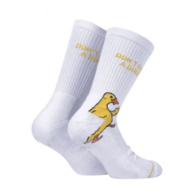 BEE UNUSUAL DONT GIVE A DUCK PREMIUM SOCKS WHITE