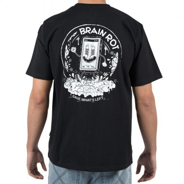 BEE UNUSUAL BRAIN ROT RELAXED T-SHIRT BLACK