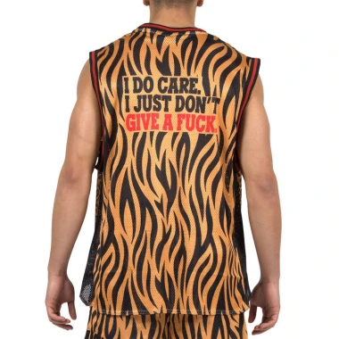 BEE UNUSUAL O.G. I DO CARE JERSEY TANK ANIMAL PRINT