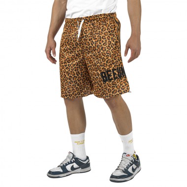 BEE UNUSUAL O.G. I DO CARE JERSEY SHORTS ANIMAL PRINT