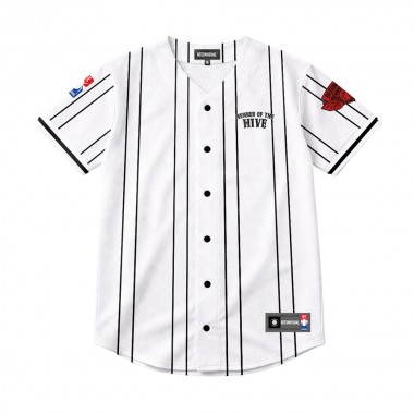 BEE UNUSUAL MEMBER OF THE HIVE JERSEY SHIRT WHITE