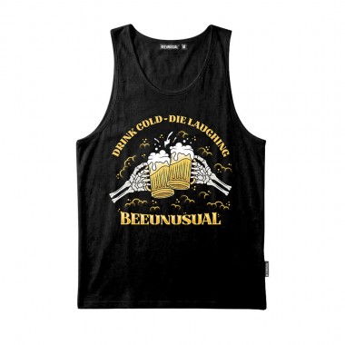 BEE UNUSUAL DRINK COLD-DIE LAUGHING TANK TOP BLACK