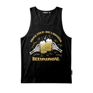 BEE UNUSUAL DRINK COLD-DIE LAUGHING TANK TOP BLACK
