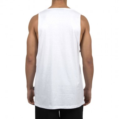 BEE UNUSUAL DRINK COLD-DIE LAUGHING TANK TOP WHITE