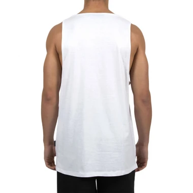BEE UNUSUAL DRINK COLD-DIE LAUGHING TANK TOP WHITE