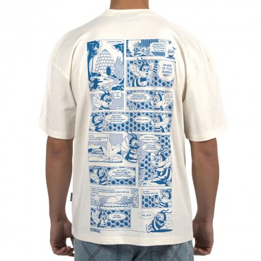 BEE UNUSUAL CHILL BITCH OVERSIZED T-SHIRT OFF WHITE