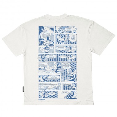 BEE UNUSUAL CHILL BITCH OVERSIZED T-SHIRT OFF WHITE