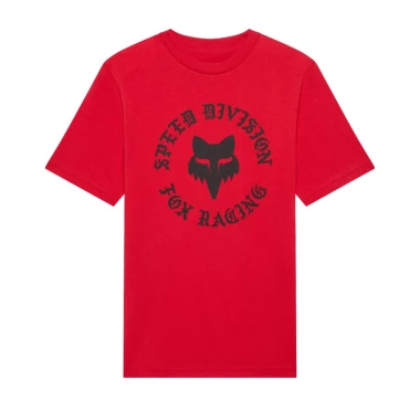 FOX BADGE YOUTH TEE TIBETAN RED