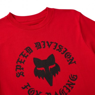 FOX BADGE YOUTH TEE TIBETAN RED