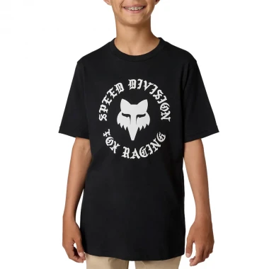 FOX BADGE YOUTH TEE ULTRA BLACK
