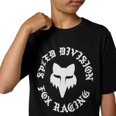 FOX BADGE YOUTH TEE ULTRA BLACK