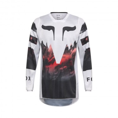 FOX 180 KAIROS JERSEY WHITE/FLUORESCENT RED