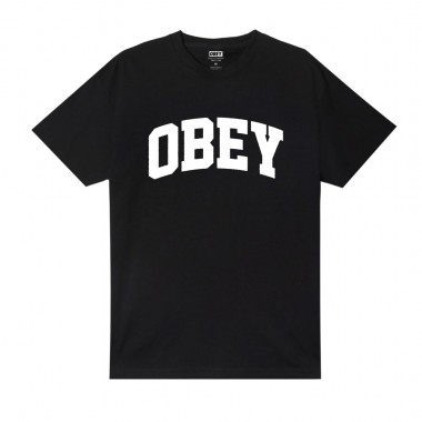 OBEY COLLEGIATE TEE BLACK