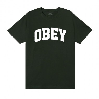 OBEY COLLEGIATE TEE FOREST GREEN