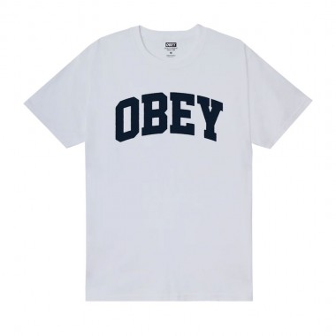 OBEY COLLEGIATE TEE WHITE
