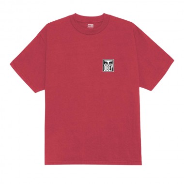 OBEY EYES ICON 2 TEE MINERAL RED