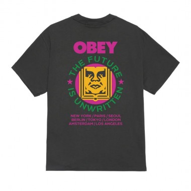 OBEY FUTURE UNWRITTEN TEE VINTAGE BLACK